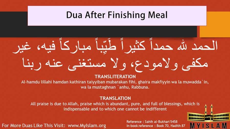 Dua Before Eating and Dua After Eating