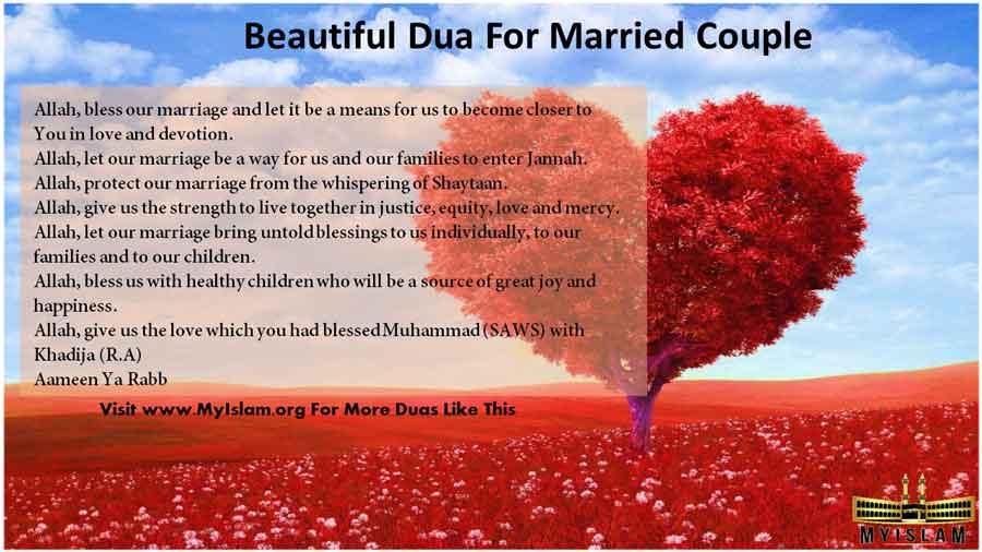 Beautiful Dua for Newly Married Couple in Islam
