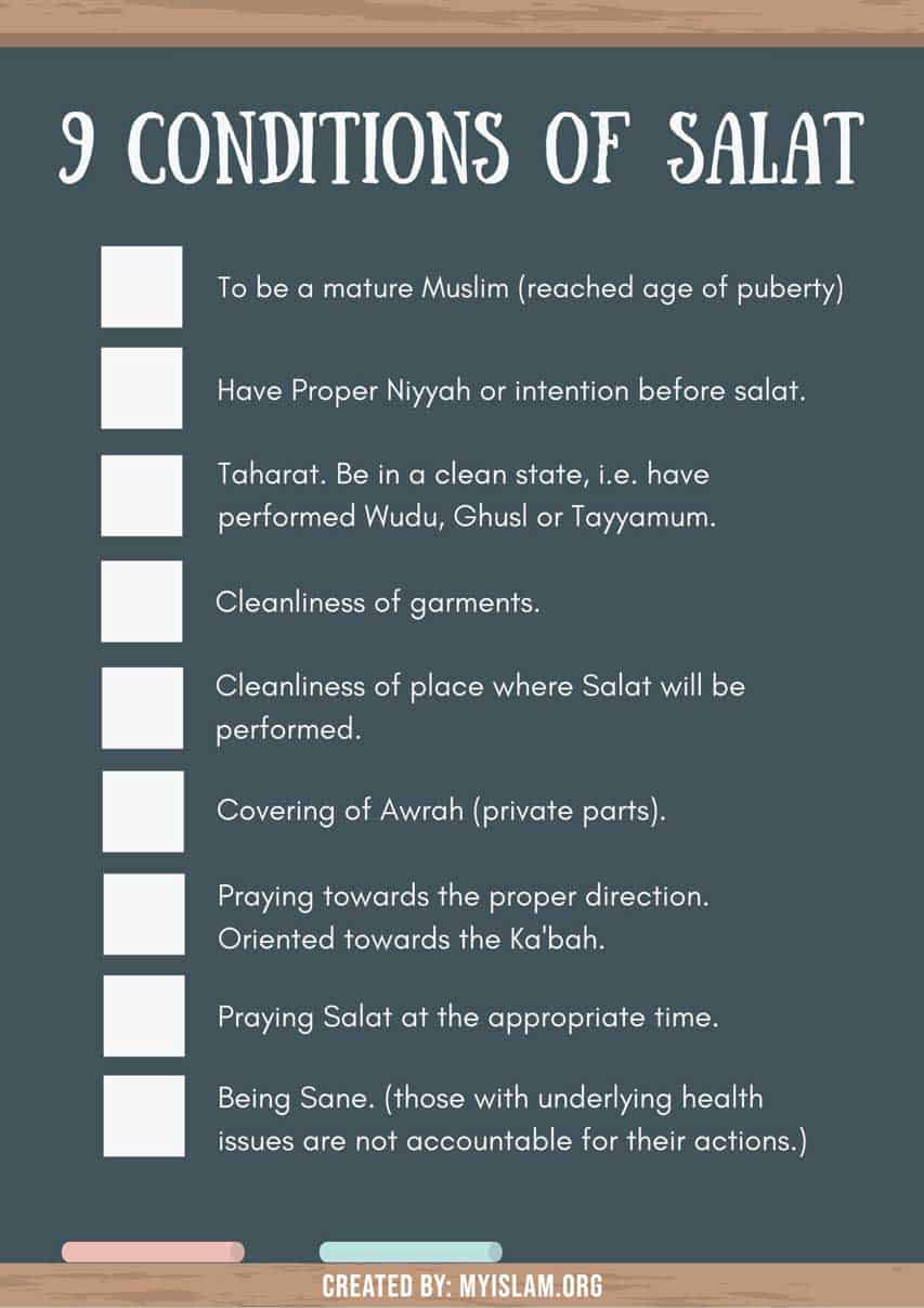 9 Conditions Before Praying Salat - My Islam