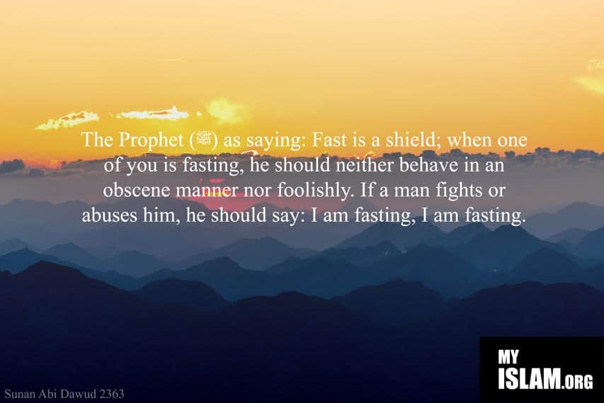 sunnah of avoid negative talk while fasting