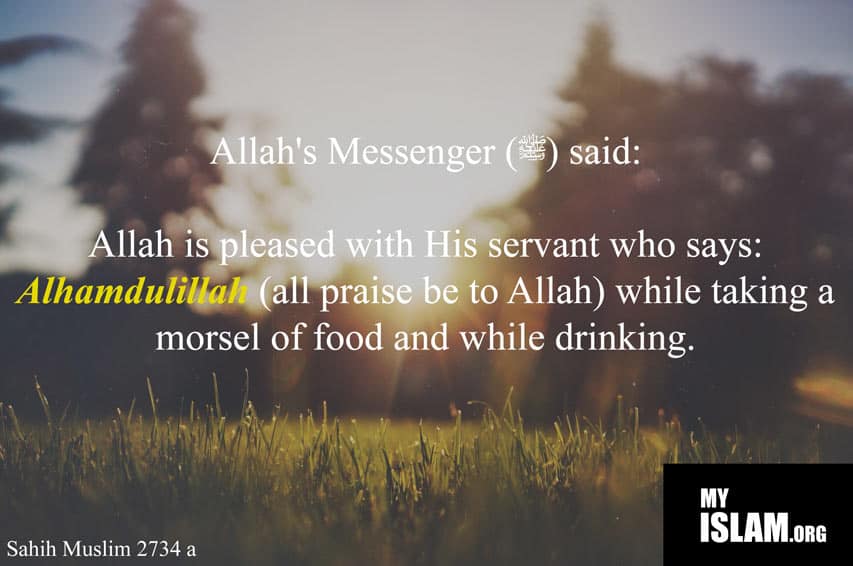 saying alhamdullilah when eating food